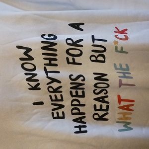 WTF NWOT Unisex White Sweatshirt With Hoodie XXL.